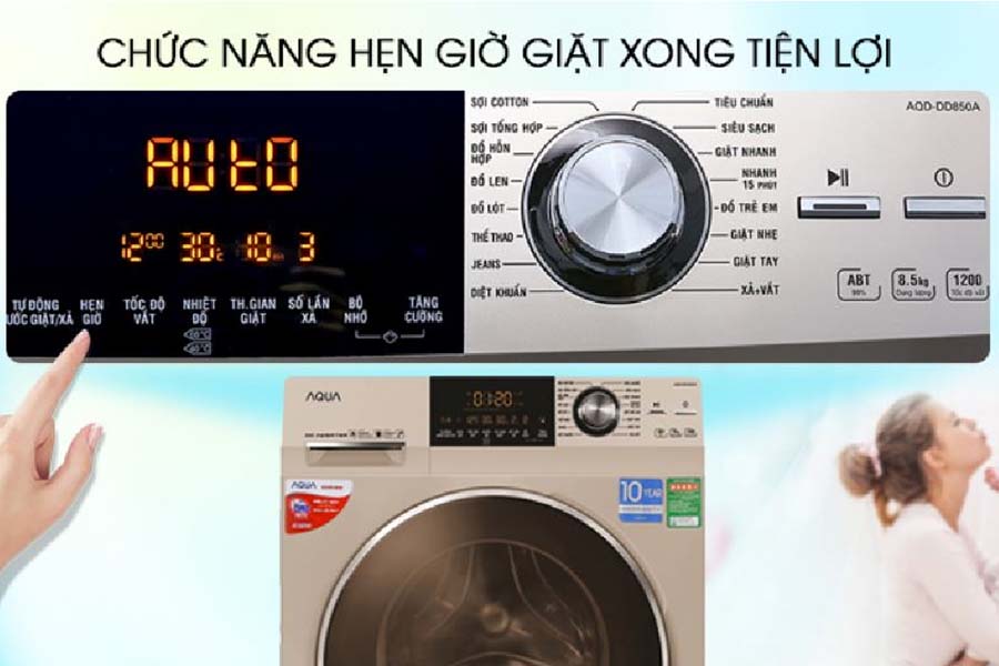 Cách sử dụng máy giặt Aqua bằng cách hẹn giờ