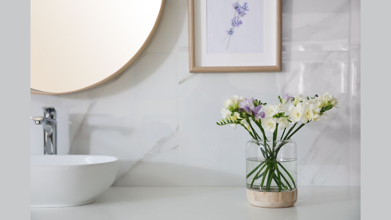 Đặt hoa trong nhà vệ sinh có khả năng tạo ra năng lượng dương và hút tài lộc